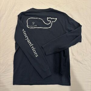 Vineyard Vines Long sleeve Navy Whale Logo Shirt